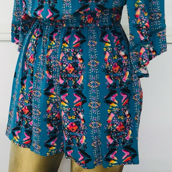 NWOT BOHEMIAN Off SHOULDER Shorts ROMPER Jumpsuit Playsuit Small - Picture 5 of 13